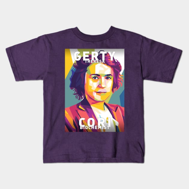 Gerty Theresa Cori Kids T-Shirt by Shecience